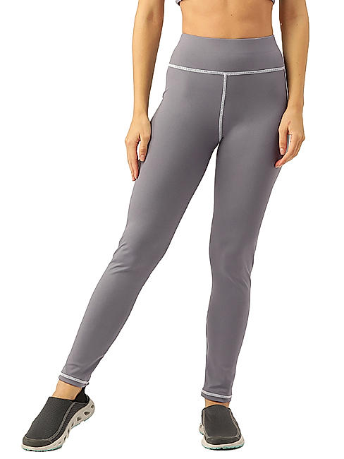 KOTTY Womens Solid Sportwear Tights Cloud Grey