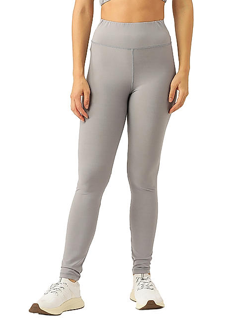 KOTTY Womens Solid Sportwear Tights Fog Grey