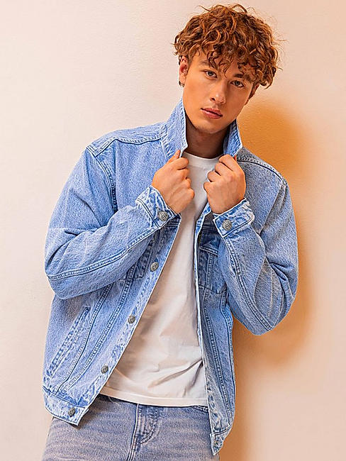 KOTTY MEN CASUAL REGULAR FIT DENIM BLUE JACKET