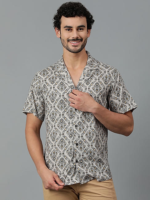 KOTTY MENS RAYON DIGITAL PRINTED MULTICOLOR SHIRT