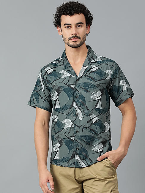 KOTTY MENS RAYON DIGITAL PRINTED MULTICOLOR SHIRT