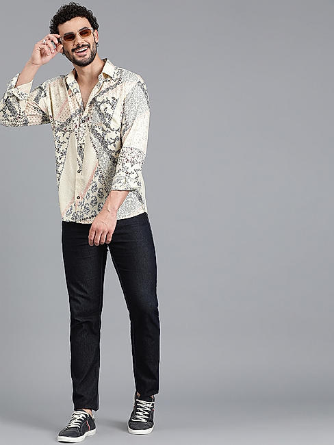 KOTTY MENS RAYON FLORAL PRINTED MULTICOLOR SHIRT