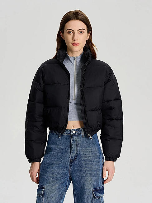 KOTTY Women Full Sleeve Solid Puffer Jacket