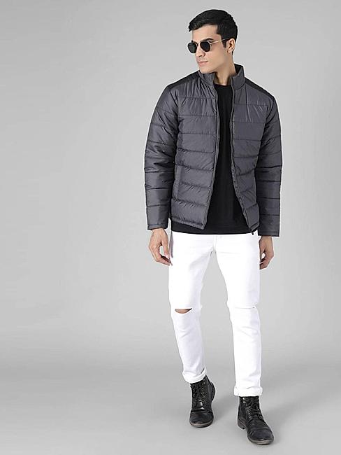 KOTTY Men Full Sleeve Padded Puffer Winter Jacket