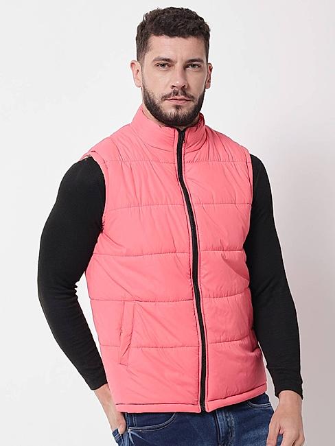 KOTTY Mens Solid Nylon Puffer Jacket