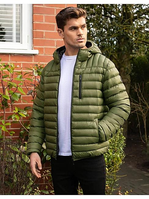 KOTTY Mens Solid Regular Puffer Jacket