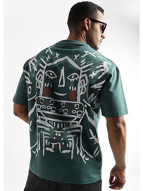 Smoke Pine Abstract Oversized Graphic