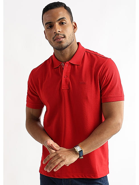 Barbados Cherry Solid Polo T-Shirt