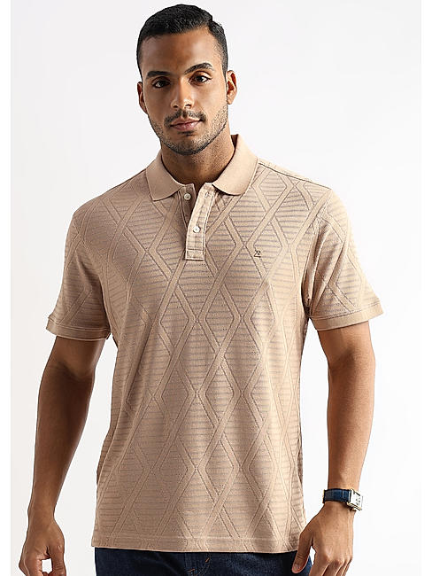 Frappe Diamond Knit Jacquard Polo