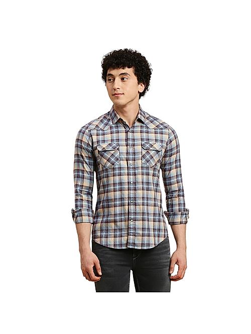 Killer Checks Burgandie Shirts For Men