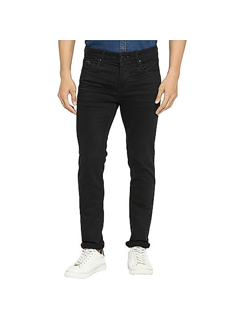 Killer Skinny Fit Solid Black Jeans For Men's