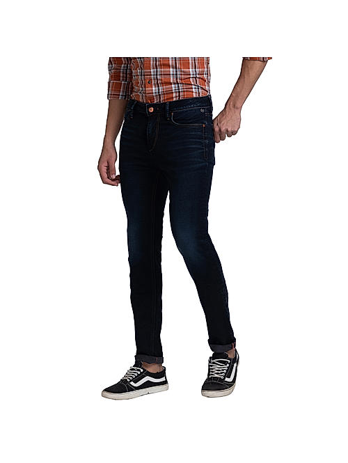 Killer Dark Blue Solid Skinny Fit Jeans