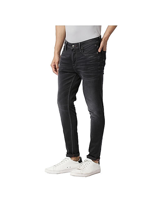Killer Grey Solid Skinny Fit Jeans For Men