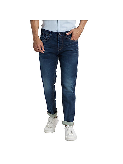 Killer Slim Fit Solid Blue Jeans For Men's