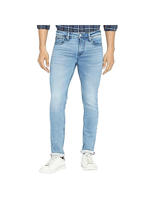 Killer Slim Fit Solid Light Blue Jeans For Men's