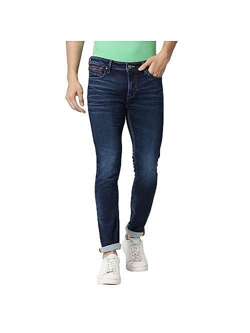 Killer Blue Solid Ankle Fit Jeans For Men