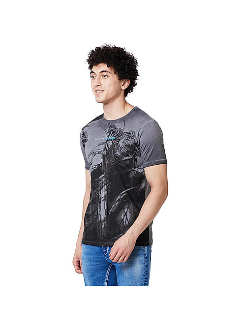 Killer Printed Grey T-Shirts For Men