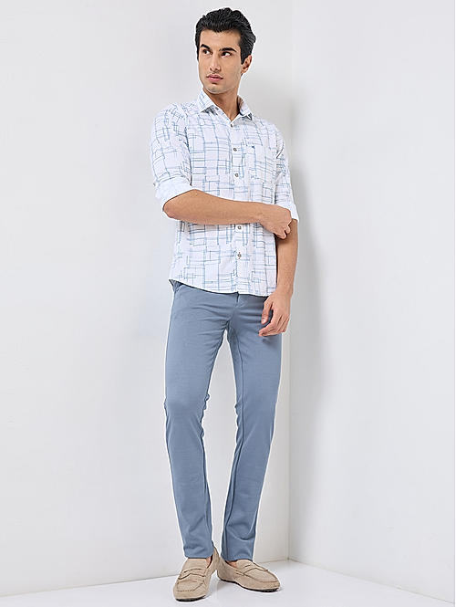 Killer Men White Slim Fit Printed Shirts