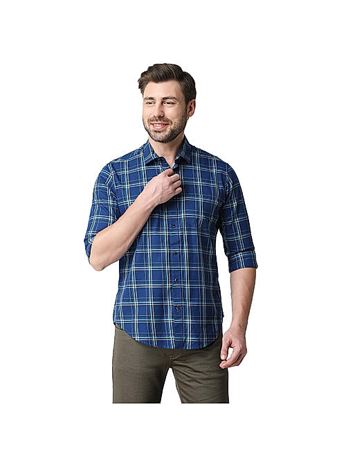 Casual T-Shirt, modern fit, Bleu