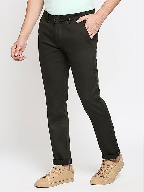 Mens 512 Olive Slim Tapered Trousers