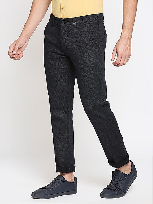 Buy Hiltl Men Black Solid SlimFit Trousers for Men Online  The Collective