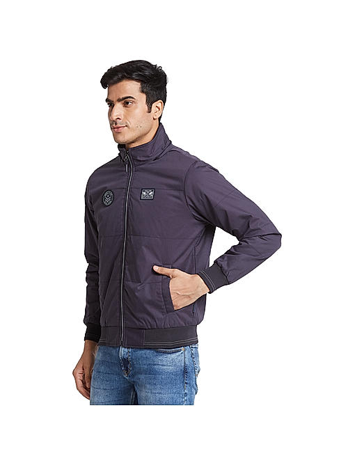 Buy online Men Navy Blue Nylon Casual Jacket from Jackets for Men by  Crimsoune Club for ₹2249 at 50% off | 2024 Limeroad.com