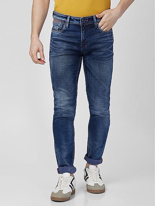 Killer Men Blue Solid Skinny Fit Jeans