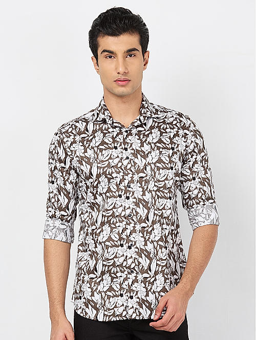 Killer Men Green Regular Slim Fit Shirts