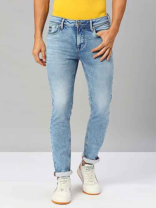 Killer Men Light Blue Slim Fit Solid Casual Jeans