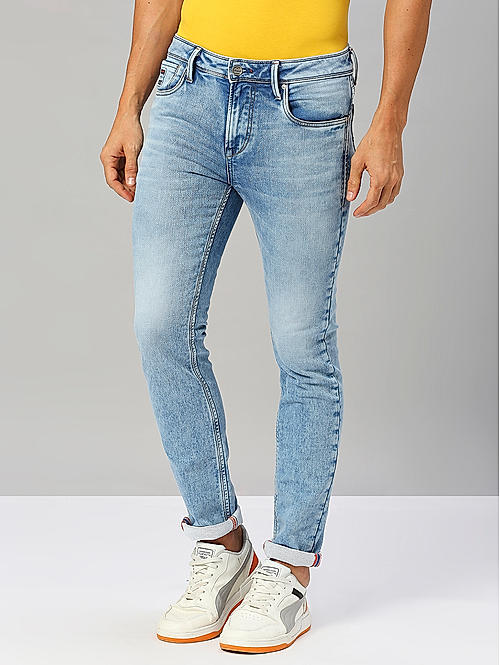 Killer Men Light Blue Slim Fit Solid Casual Jeans