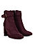 Burgundy Ankle Boots with Block Heels