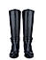 Black Textured Knee High Boots