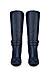 Blue Textured Knee High Boots