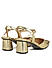 Gold Pointed Toe Heels