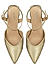 Gold Pointed Toe Heels