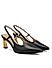 Black Pointed Toe Slingback Heels