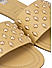 Green Gold Studded Flats