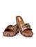 Beige Snake Textured Wedges