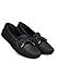 Black Moccasins With Bow Detail