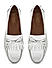 Silver Croco Textured Moccasins