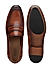 Tan Leather Loafers With Panel