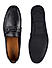 Navy Loafers With Buckle
