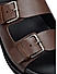 Brown Buckle Detailed Sliders