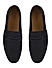 Black Perforated Leather Loafers