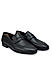 Black Plain Leather Loafers