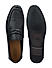 Black Plain Leather Loafers