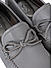 Grey Leather Bow Moccasins