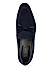 Blue Textured Loafers With Bow Detail