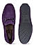 Purple Suede Moccasins With Metal Buckle