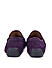 Purple Suede Moccasins With Metal Buckle